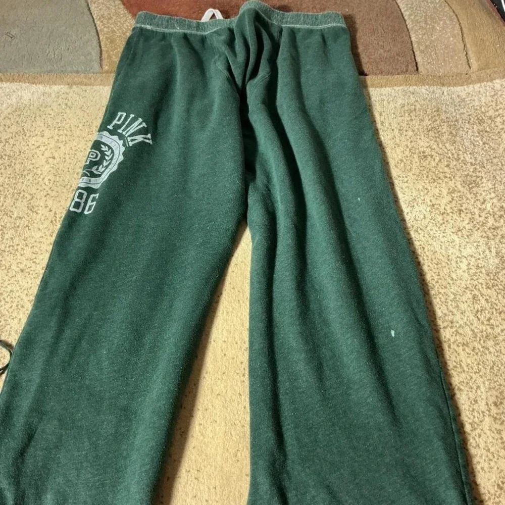 Y2K Victoria's Secret PINK Lounge Set Cami & Wide Leg Sweatpants M 2 Piece Set - Picture 2 of 7